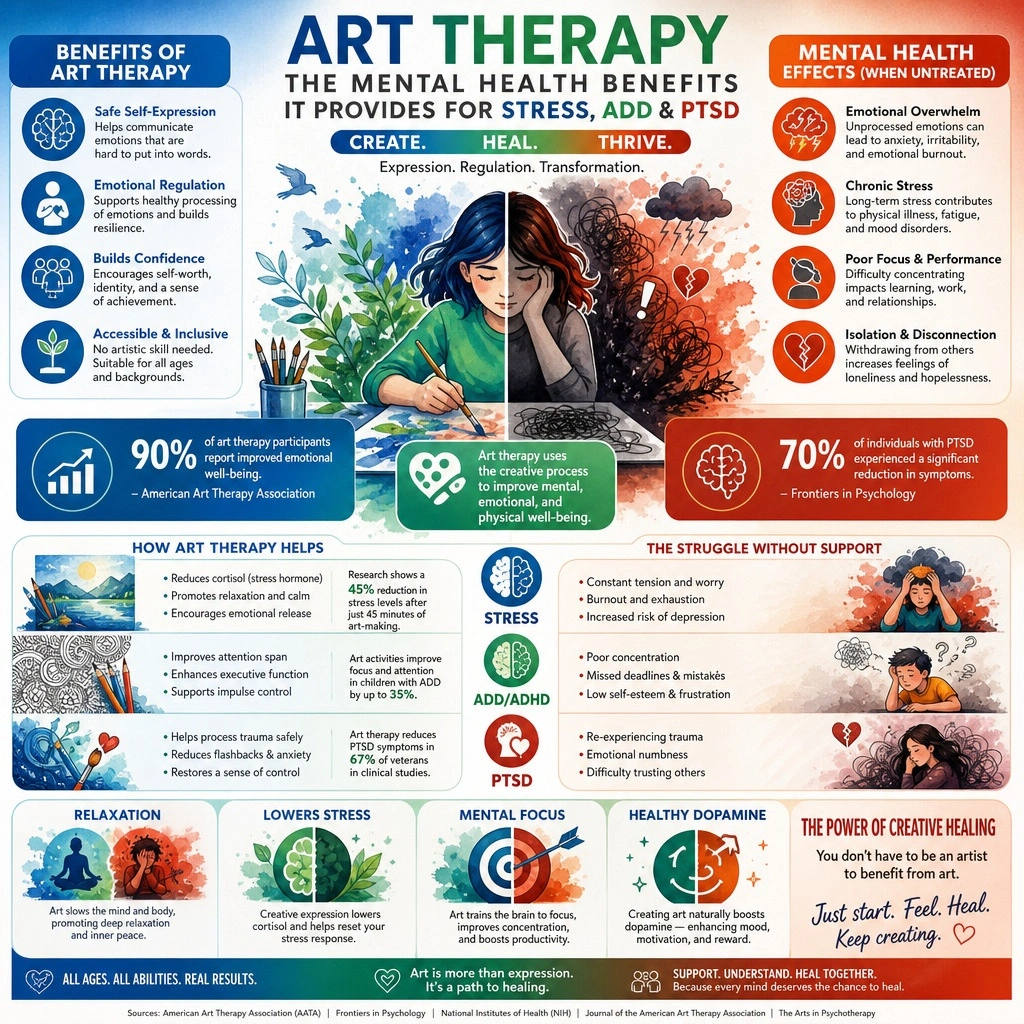 Alternate forms of mental health art therapy Art Therapy reduces stress