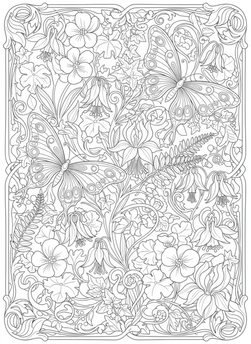 Art Therapy Flowers Coloring Book