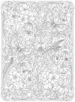 Art Therapy Flowers Coloring Book