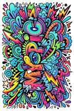 Art Therapy Doodle Graffiti Coloring Book